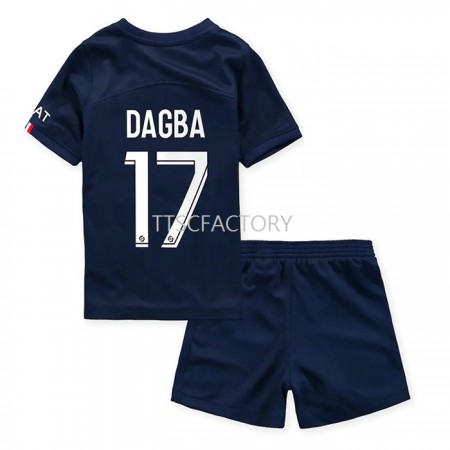 Fotballdrakt Paris Saint-Germain Dagba 17 Barn Hjemmetrøye 2022-2023 Kortermet